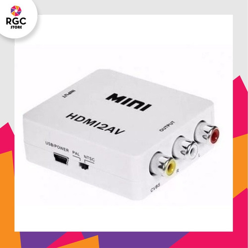 Adaptador Convertidor Hdmi A Rca Av Audio Video Conversor Tv