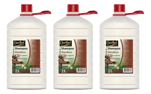 Shampoo Ouribel 2000ml Mandioca - Kit C/3un