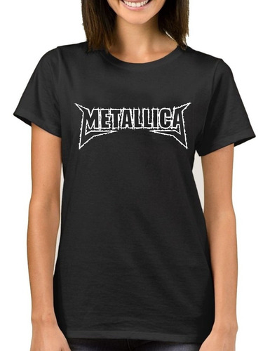 Imagen 2 de 3 de Polera Estampada Unisex Moda Bandas Metallica