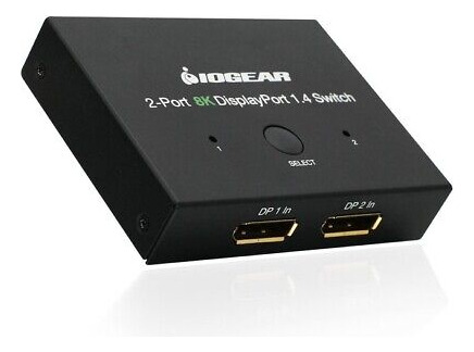 Iogear 2-port 8k Displayport 1.4 Switch Gdp14sw2 Vvc