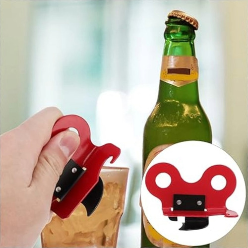 Abrelatas Uña Mariposa Abridor Destapador Botella Camping Fs Rojo