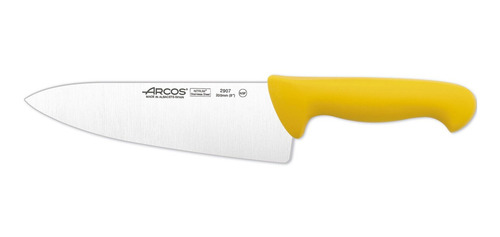 Cuchilla Cocinero Pro Acero Nitrum Mango Amarillo 8  Arcos 