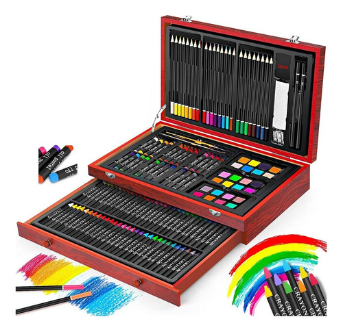 Set De Arte 139 Pcs Maleta Lapices Pintar Lapiz Para Pinar