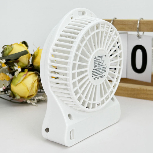 Mini Ventilador Portátil 3 Escritorio De Velocidad Con Luz 11 Cm N/a Blanco Transparente Plástico 4