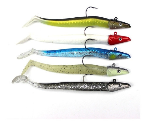 Señuelo Blando Pesca Alevino Minnow Swimbait Jig Carnada X 5