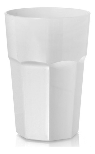 50 Vaso Plástico Bristol Facetado 520 Cm3 Bar Gastronomía