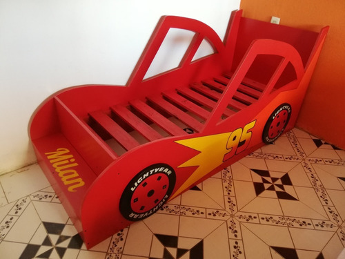 Cama Auto Cars  Personalizada Escalon Vidrio Calado