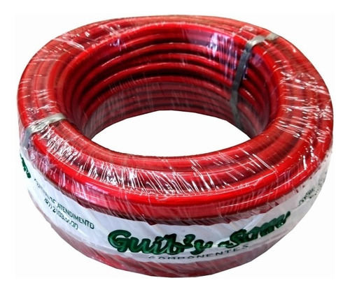 Rolo De Fio Guib's Som Cabo 16 100% Cobre 6,00mm 25 Mts Cor Da Cobertura Vermelho