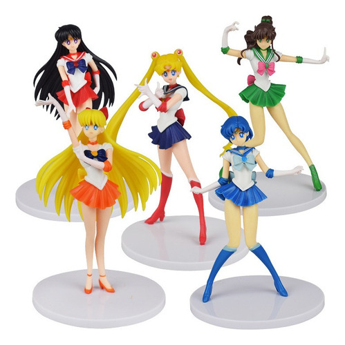 5pcs Sailor Moon Acción Figura Modelo Juguete Regalo 18cm