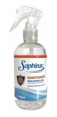 Sanitizante Saphirus 250ml Alcohol Al 70% !!! X 12 Unidades.