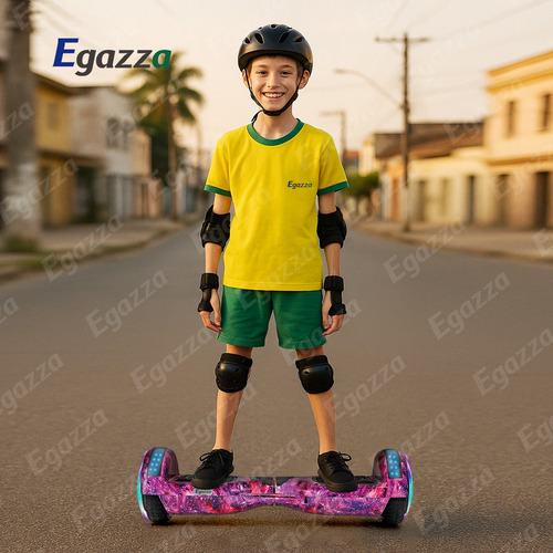 Hoverboard Elétrico Egazza K5 Purple Starrysky Com Bluetooth