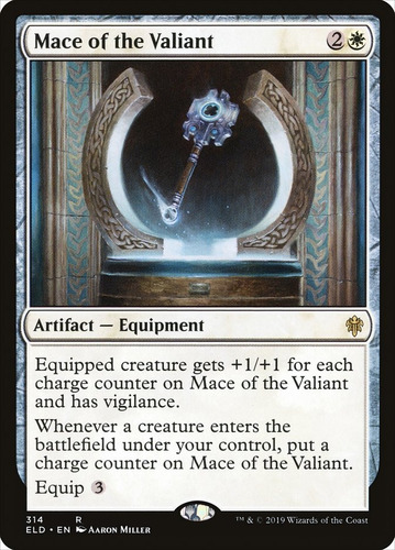 Carta Magic Mace Of The Valiant Throne Of Eldraine Mtg