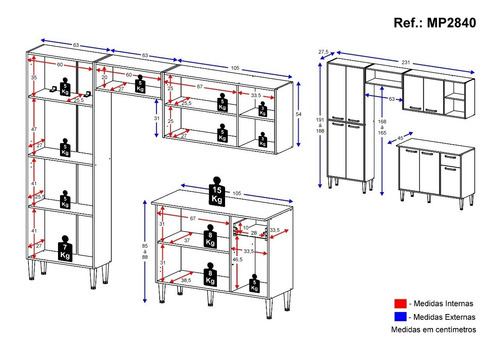 Imagem 4 de 7 de Cozinha Completa Compacta Xangai Plus Multimóveis