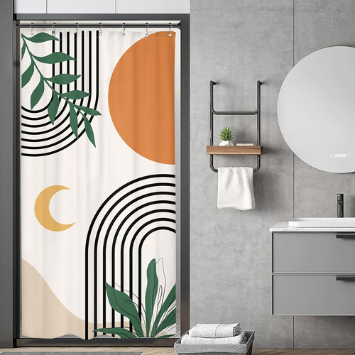 Cortina De Ducha Bohemia 91 X 183 Cm Diseño Geométrico