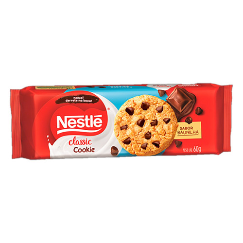 Imagem 1 de 1 de Biscoito Nestlé Classic de baunilha com chocolate 60 g
