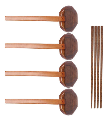 Cuchara Japonesa De Mango Largo, 4 Piezas, Para Ramen