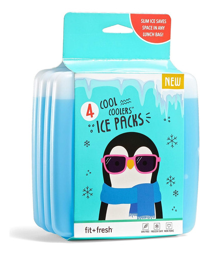 Gel Refrigerante Cool Coolers - Set De 4, Azul