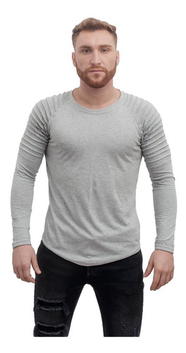Imagen 1 de 8 de Remera Hombre Pack 2 Manga Larga Ultima Modelo Importad A15