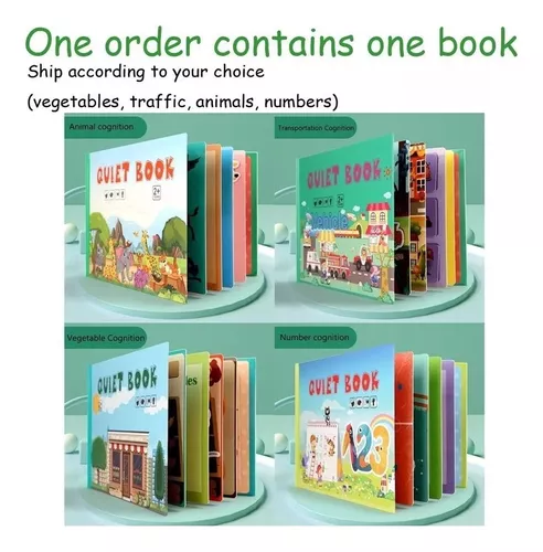 Libro interactivo de educación infantil Montessori Quiet Book – Minha loja