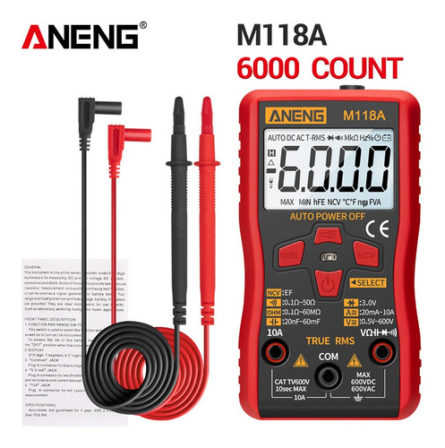 Multímetro Digital De Alta Precisión Aneng M118a