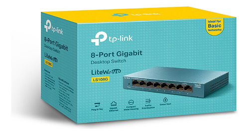 Tp-link Ls108g Switch Con 8 Puertos 10/100/1000 Mbps