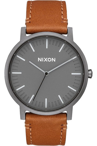 Reloj Para Hombre Nixon Porter Leather Am Resistente Al Agua