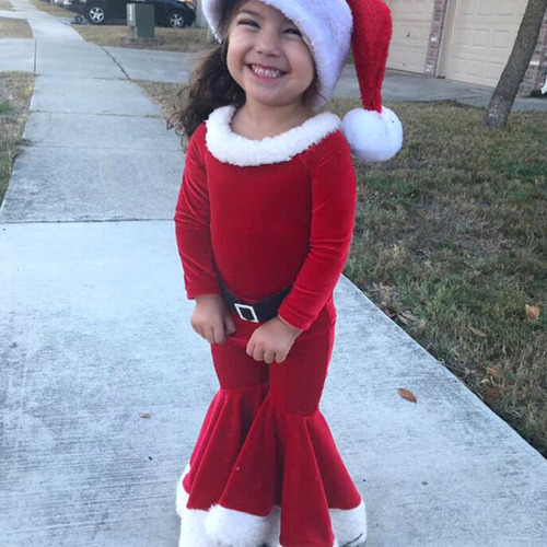 Set De Ropa Navideña Para Niños, Disfraz De Papá Noel, 4 Uni