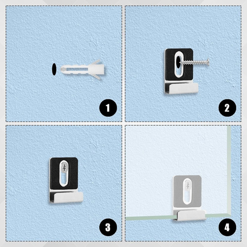 Kit De Soporte De Espejo De Metal Q28 Piezas, Clips Para Esp