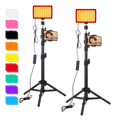 Luces Led De Estudio, Iluminacin De Video Porttil Para Graba