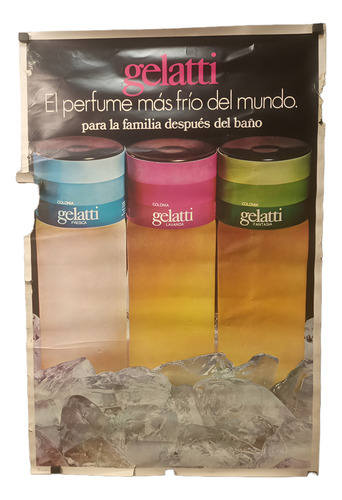 Antiguo Afiche Publicitario Perfume Gelatti Original (Usado)