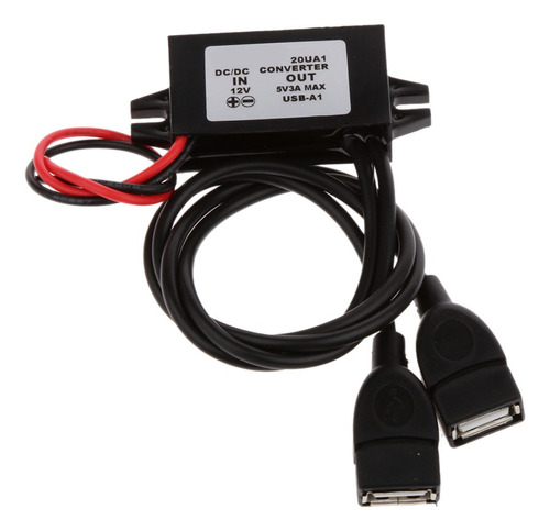 Convertidor De 12v A 5v, Salida Dual Del Puerto Usb Del