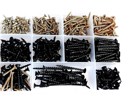 Kit Tornillos Aguja Madera Gavetero Surtido 525 Unid Surtido