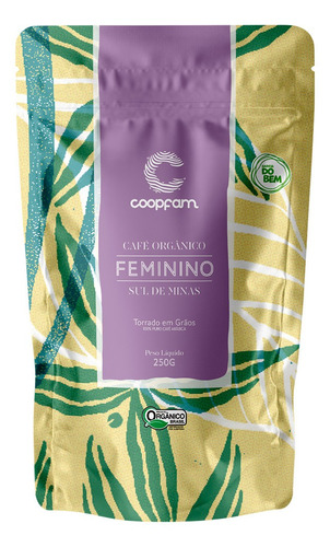 Café Feminino Orgânico Torrado Em Grãos 250g Coopfam