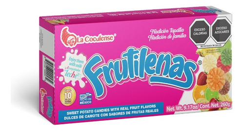 Dulces De Camote La Coculense Frutilenas 10 Unidades