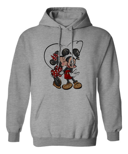 Sudadera Con Gorro Minnie Y Mickey Mouse Beso De Amor