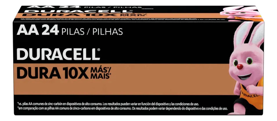 Pilha Alcalina Aa Pequena Duracell Com 24 Unidades