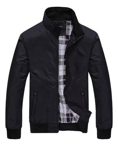 Casual De Otoño Para Hombre Con Cremallera Y Cuello Alto