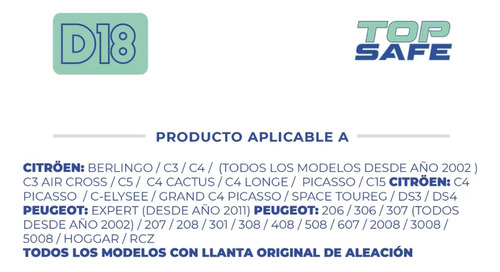 Bulones Tuercas Antirrobo Seguridad 206 207 208 308 Partner