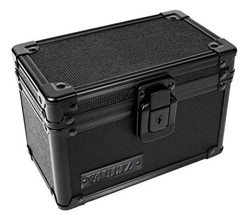 Caja De Tarjeta De Indice Vaultz Con Cerradura 3 X 5, Negro