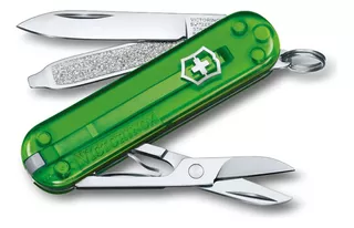 Canivete Victorinox Classic Sd 7 Funções Chaveiro Cor Green Tea