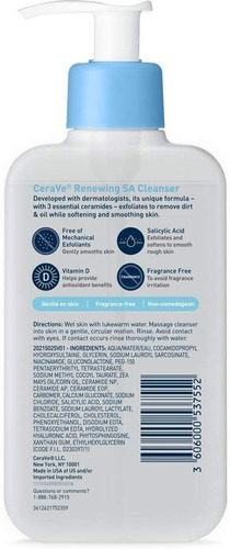 Cerave Limpiador Facial De Ácido Salicílico 2 Botellas