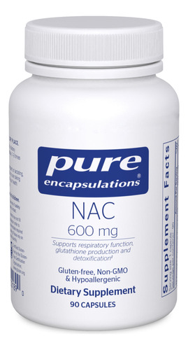 Aminoácidos Nac 600 Mg 90 Cápsulas Pure Encapsulations