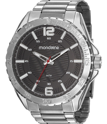 Relógio Mondaine Masculino Analógico Prata Aço + Canivete