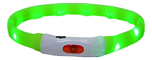 Collar Perros Luz Led Reflectante Ajustable Recargable Usb