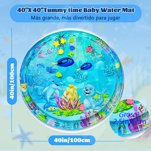 Cojín Tapete Agua Inflable Para Bebes Estimulación Temprana