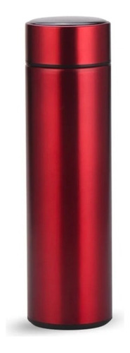 Termo Botella Inteligente Temperatura Pantalla Led Color Rojo