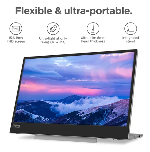 Monitor Portatil Lenovo L15 15.6 Full Hd 60hz Usb C
