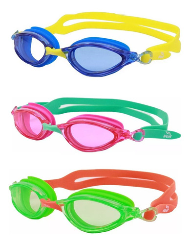 Goggle De Natación Adulto Mega Multicolor Azul, Verde O Rosa Multicolor