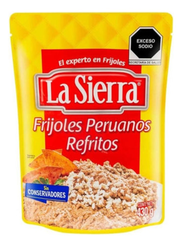 9 Pzas Frijoles Peruanos La Sierra Refritos 430 G