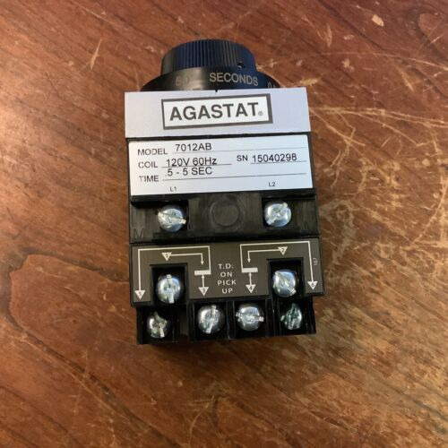 Agastat 7012ab Time Delay Relay 120vac .5-5 Seconds (new Bby